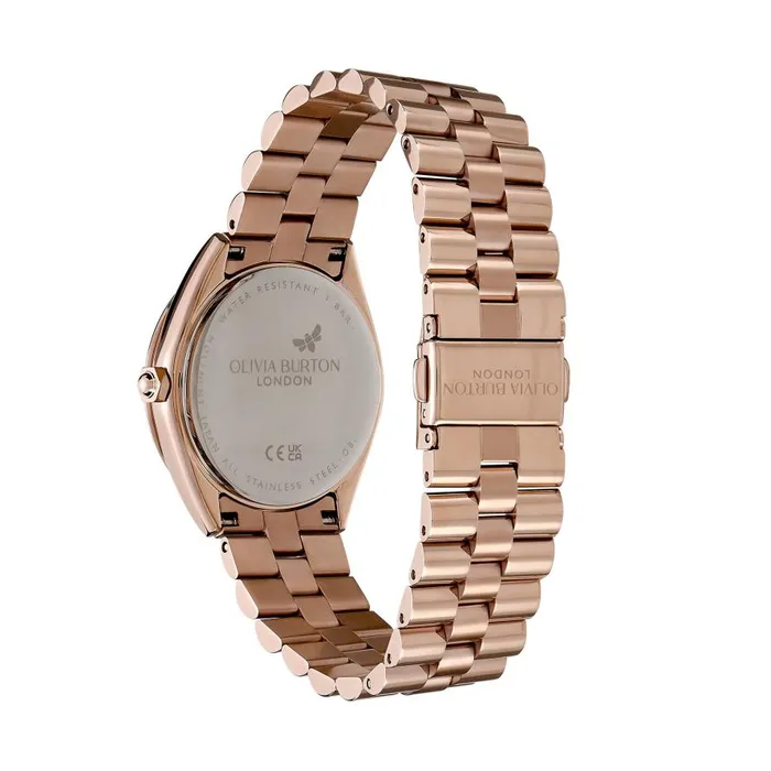 Women Sports Luxe Watches Olivia Burton 34mm Bejewelled Rose Gold Bracelet Watch Women Sports Luxe Watches Olivia Burton 34mm Bejewelled Rose Gold Bracelet Watch