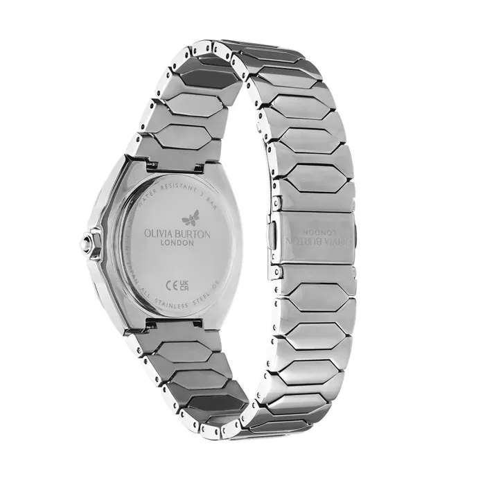 Women Sports Luxe Watches Olivia Burton 36mm Lustre MultiFunction Light Grey and Silver Bracelet Watch Women Sports Luxe Watches Olivia Burton 36mm Lustre MultiFunction Light Grey and Silver Bracelet Watch