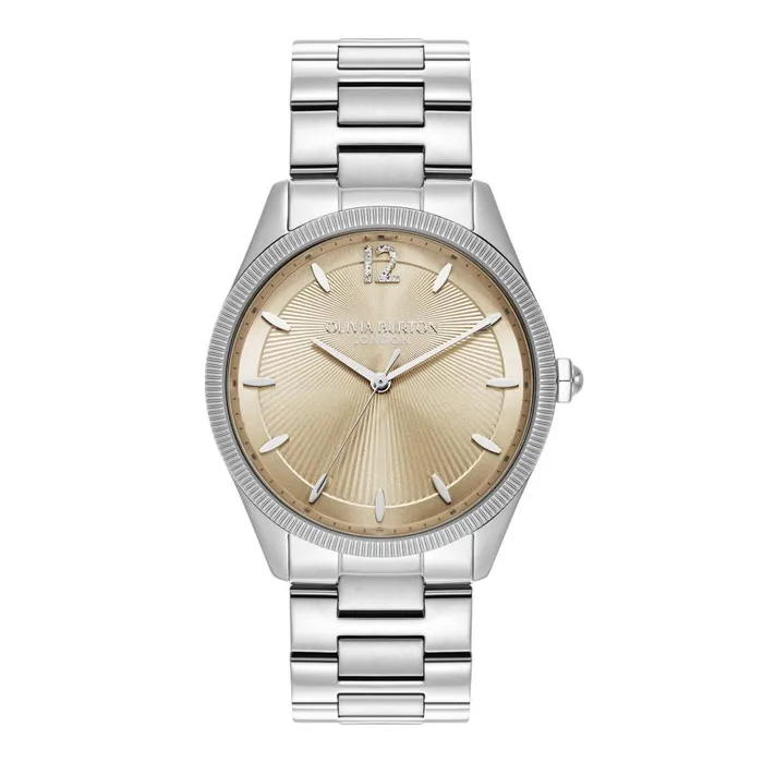 Women Sports Luxe Watches Olivia Burton 38mm Radiate Nude and Silver Bracelet Watch Women Sports Luxe Watches Olivia Burton 38mm Radiate Nude and Silver Bracelet Watch