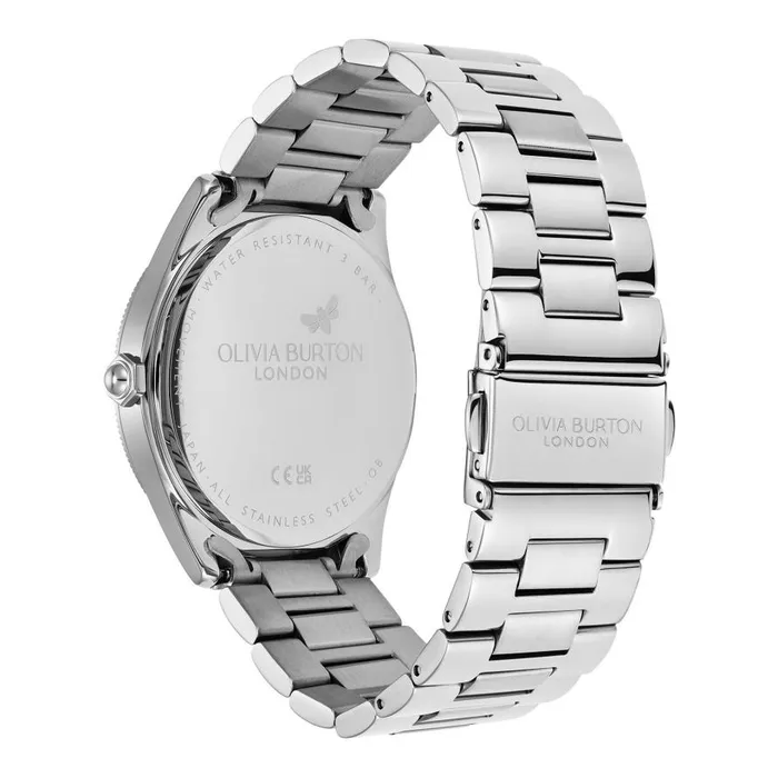 Women Sports Luxe Watches Olivia Burton 38mm Radiate Nude and Silver Bracelet Watch Women Sports Luxe Watches Olivia Burton 38mm Radiate Nude and Silver Bracelet Watch