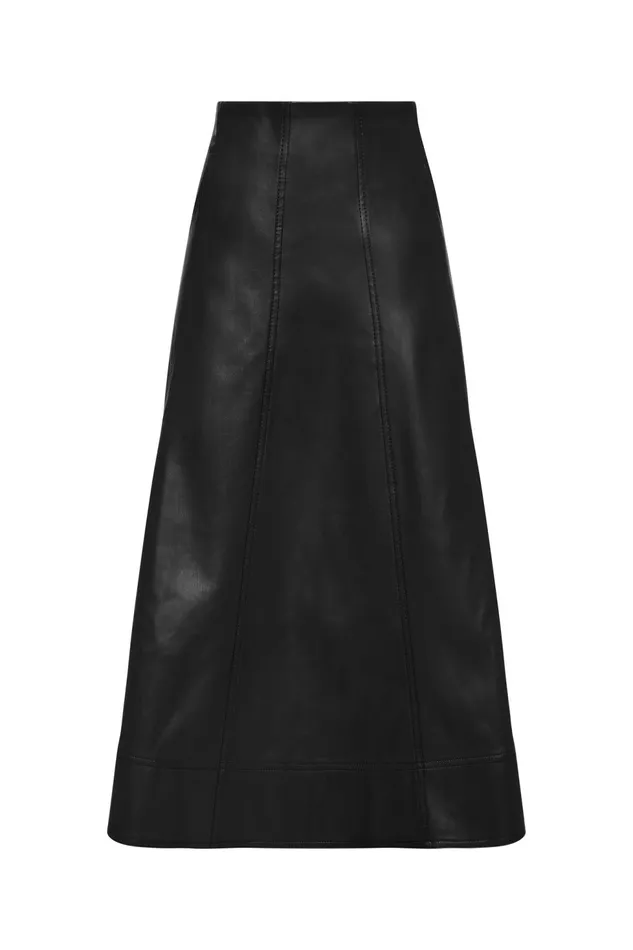 Women Stanhope Midi Skirt Black Aje Skirts