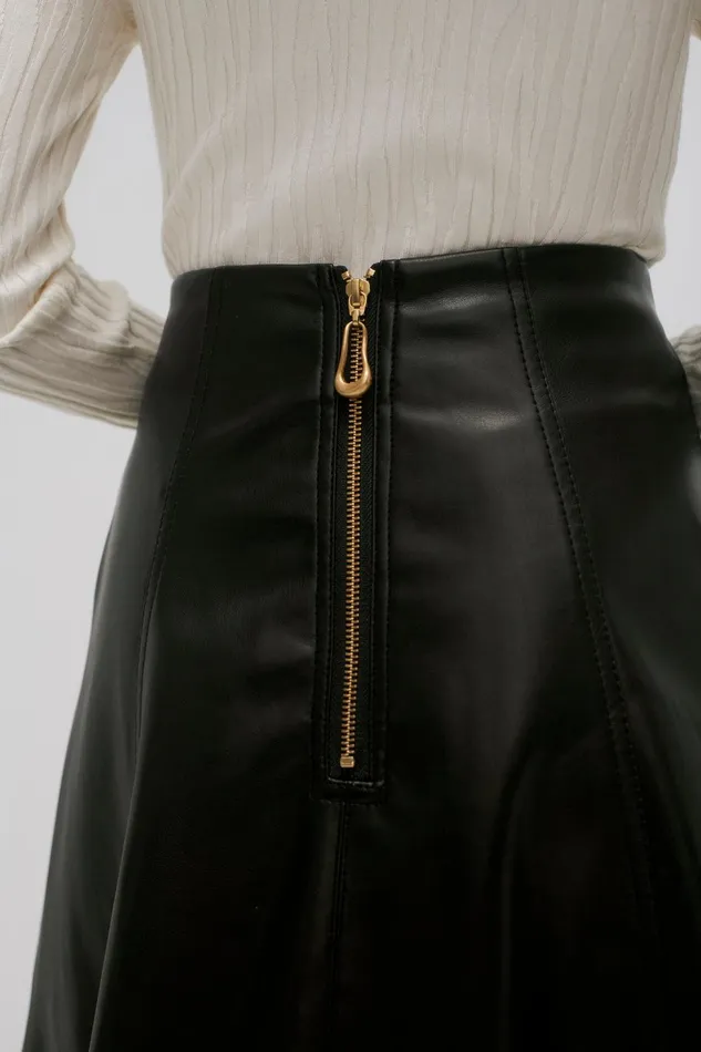 Women Stanhope Midi Skirt Black Aje Skirts