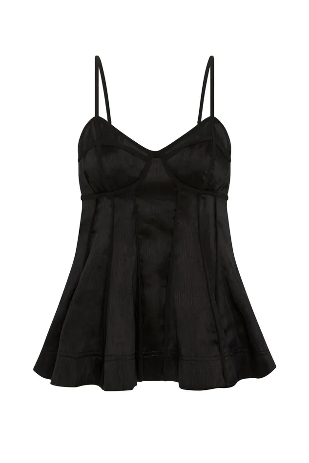 Women Stellar Camisole Top Black Aje Tops