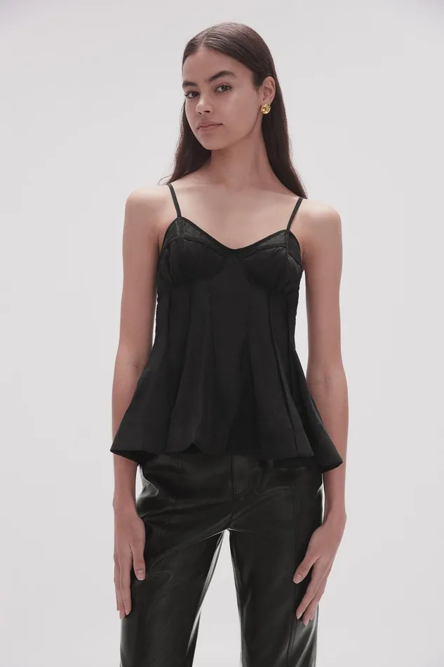 Women Stellar Camisole Top Black Aje Tops