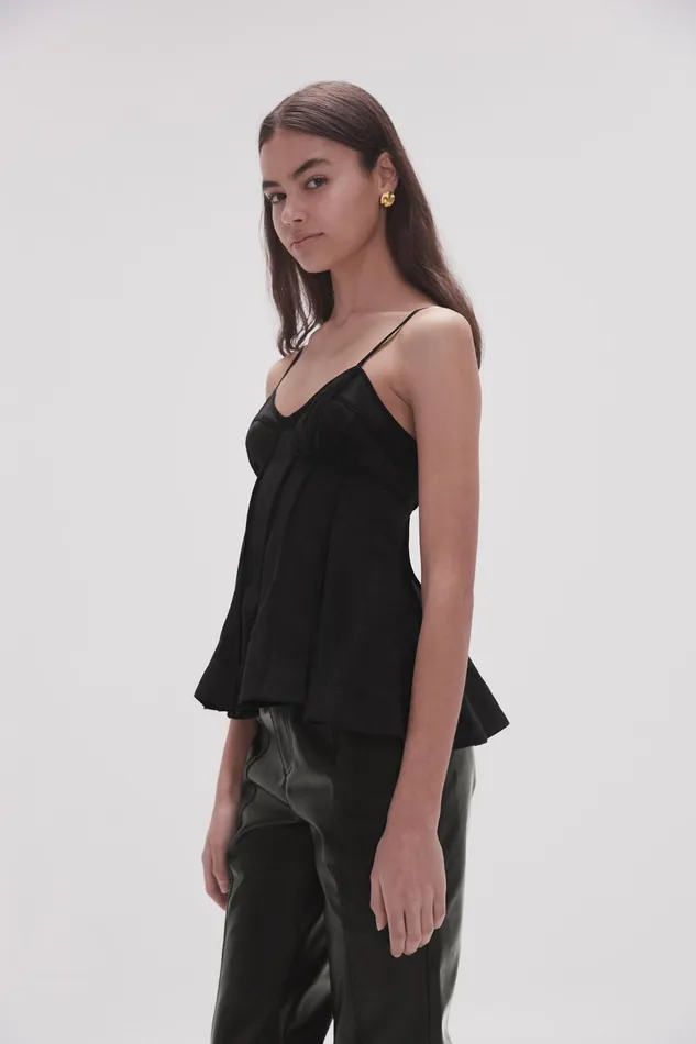 Women Stellar Camisole Top Black Aje Tops