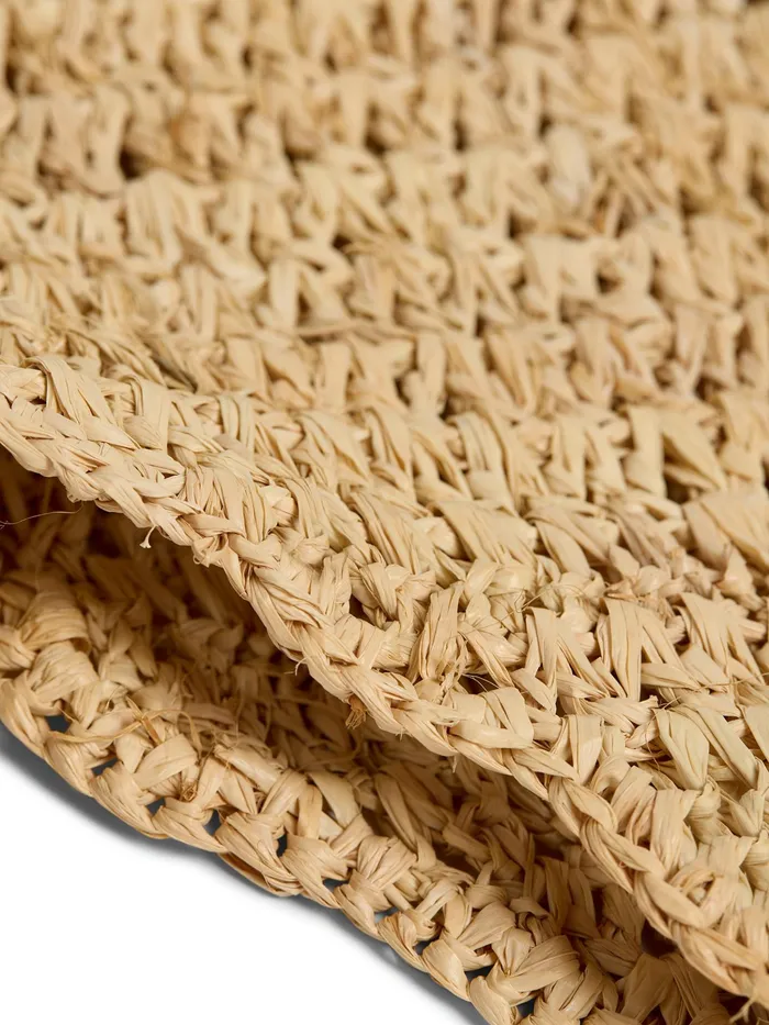 Women Swim Faherty Raffia Crochet Hobo Tote Natural