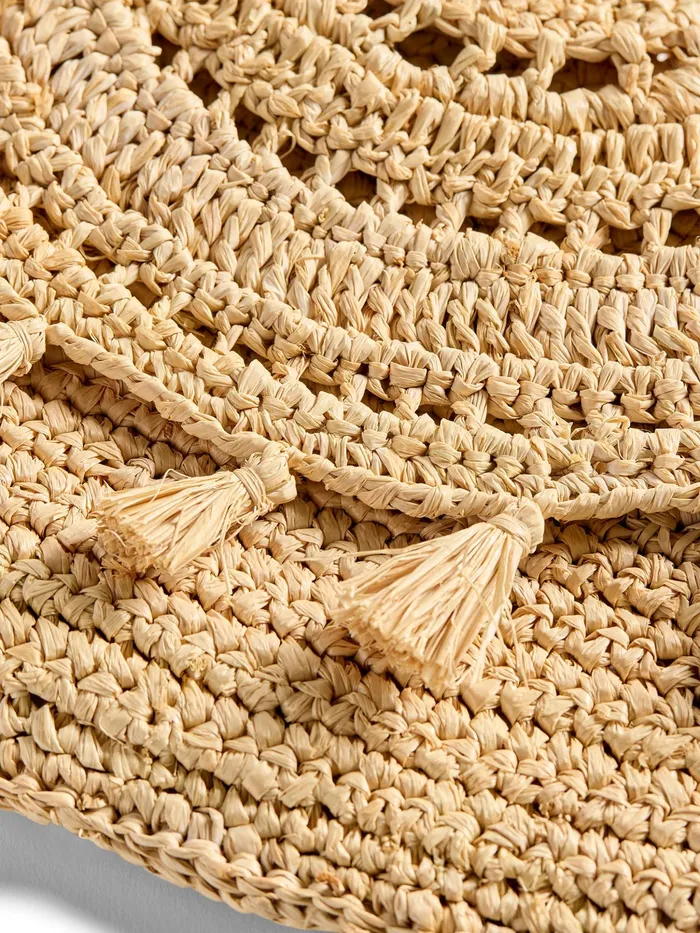 Women Swim Faherty Raffia Tassel Clutch Natural Women Swim Faherty Raffia Tassel Clutch Natural