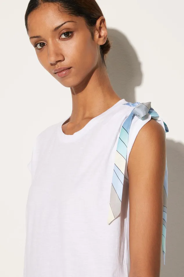 Women TShirts And Sweatshirts PUCCI BowEmbellished Cotton TShirt