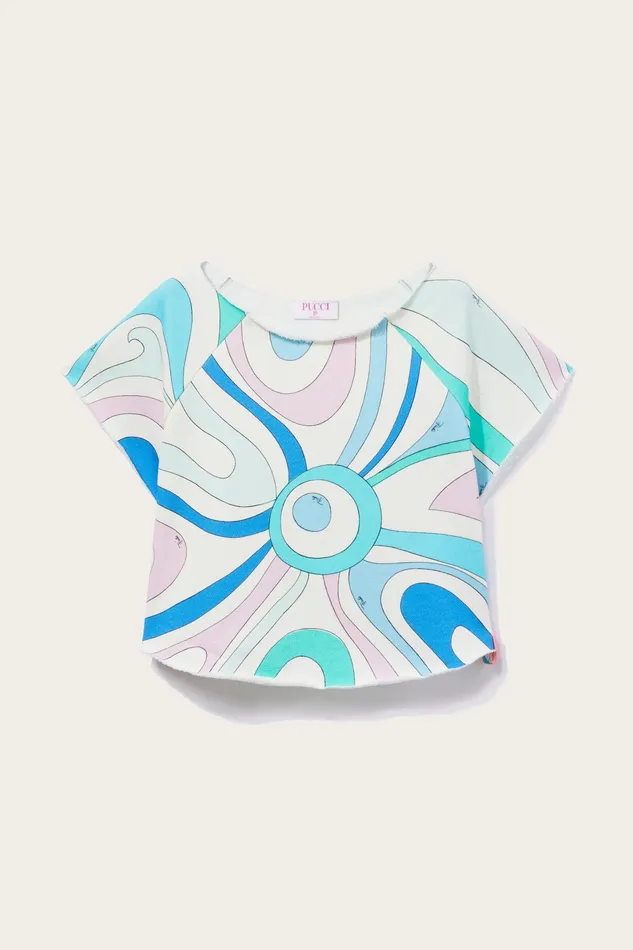 Women TShirts And Sweatshirts PUCCI MarmoPrint Cotton TShirt