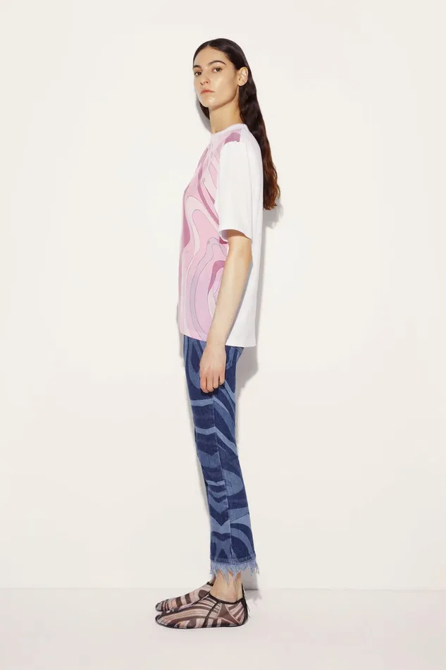 Women TShirts And Sweatshirts PUCCI MarmoPrint TShirt
