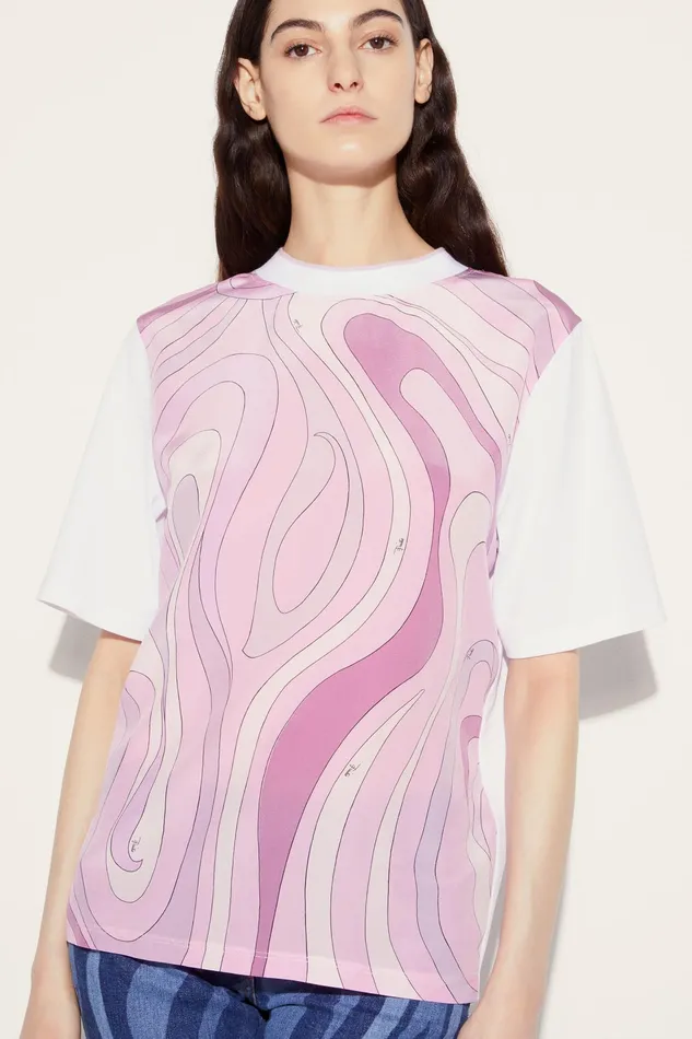 Women TShirts And Sweatshirts PUCCI MarmoPrint TShirt