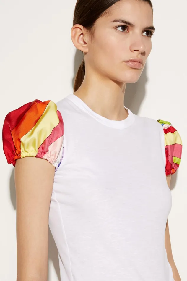 Women TShirts And Sweatshirts PUCCI TShirt With IridePrint Detail