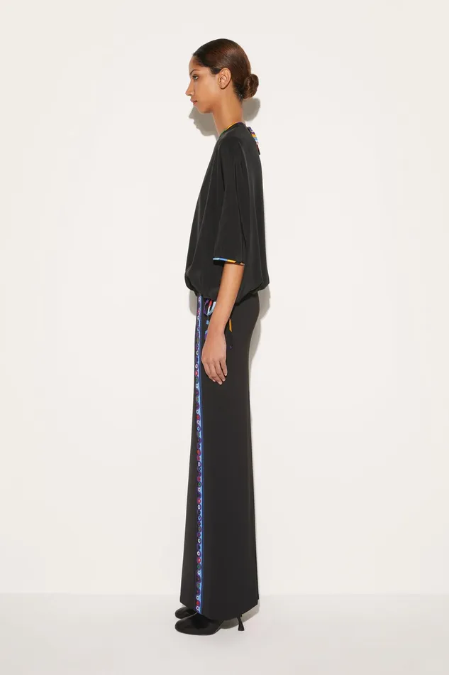 Women Tops And Shirts PUCCI Black Silk Top