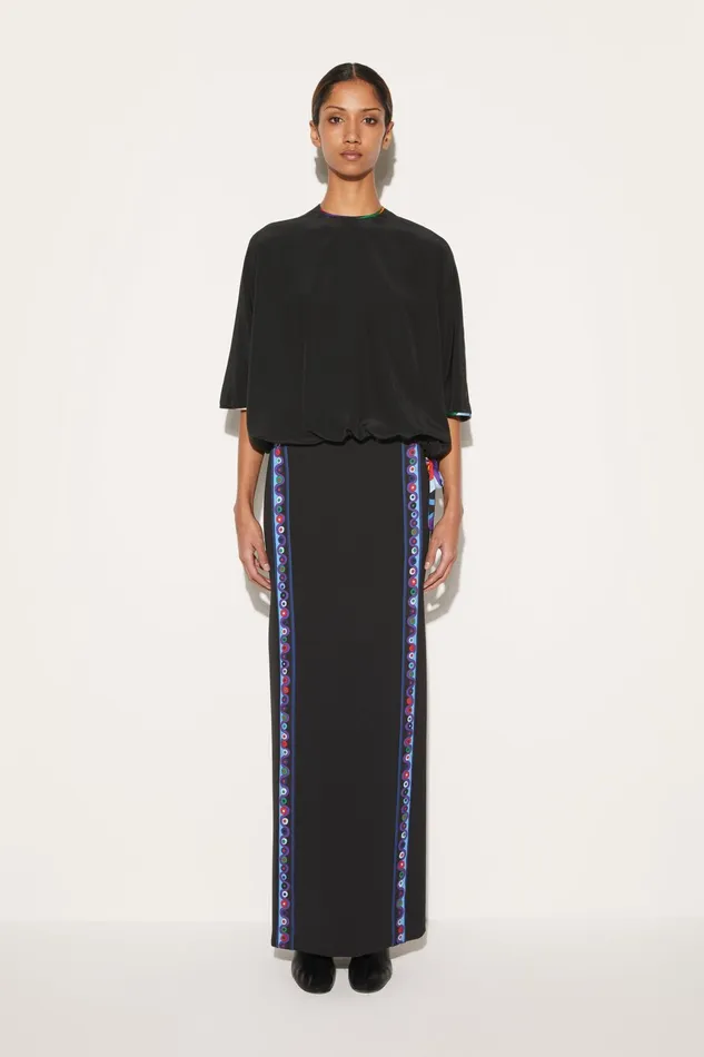 Women Tops And Shirts PUCCI Black Silk Top