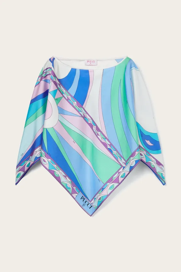Women Tops And Shirts PUCCI CigniPrint Silk Top