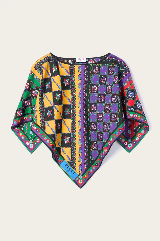 Women Tops And Shirts PUCCI Festa And OndePrint Kaftan Top