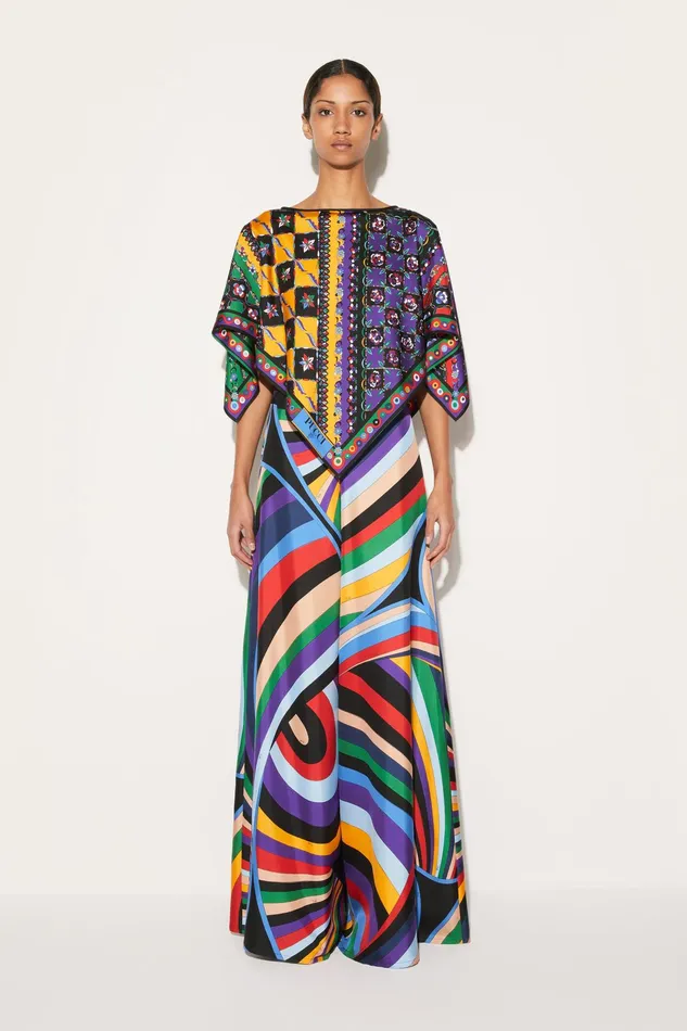 Women Tops And Shirts PUCCI Festa And OndePrint Kaftan Top
