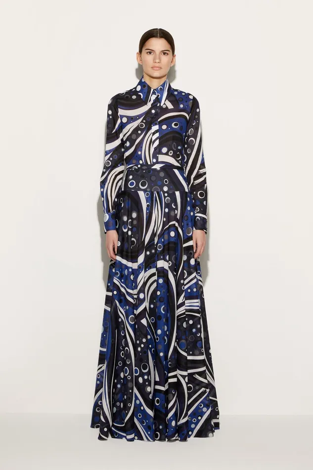 Women Tops And Shirts PUCCI FontanePrint Cotton Shirt
