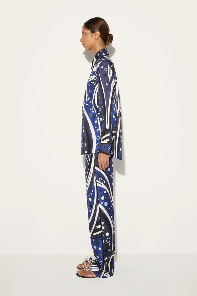 Women Tops And Shirts PUCCI FontanePrint SilkTwill Shirt