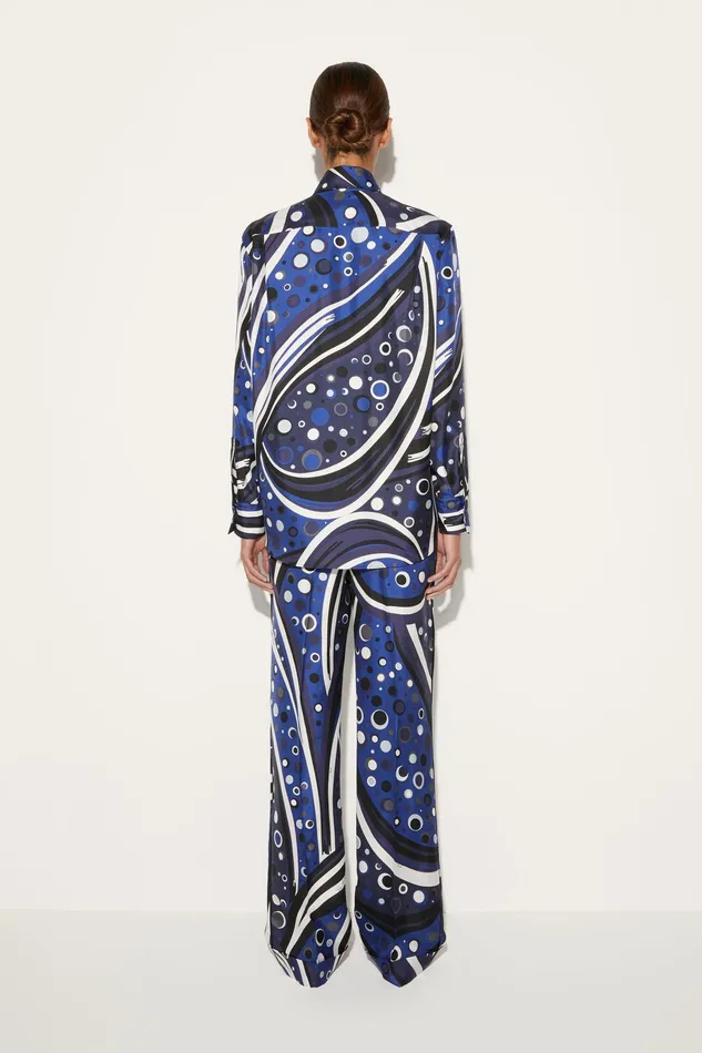 Women Tops And Shirts PUCCI FontanePrint SilkTwill Shirt