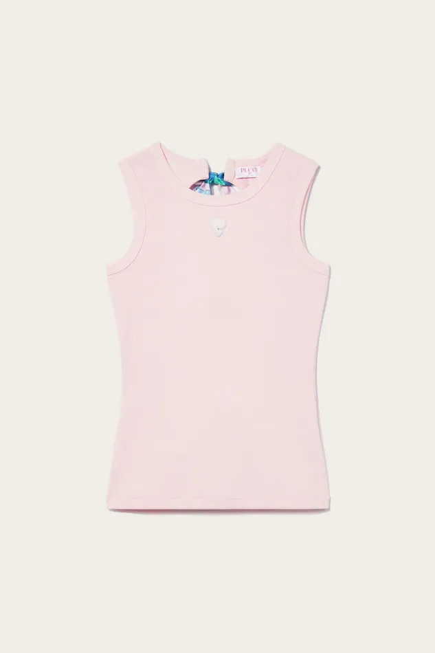 Women Tops And Shirts PUCCI IridePrint CutOut Tank Top