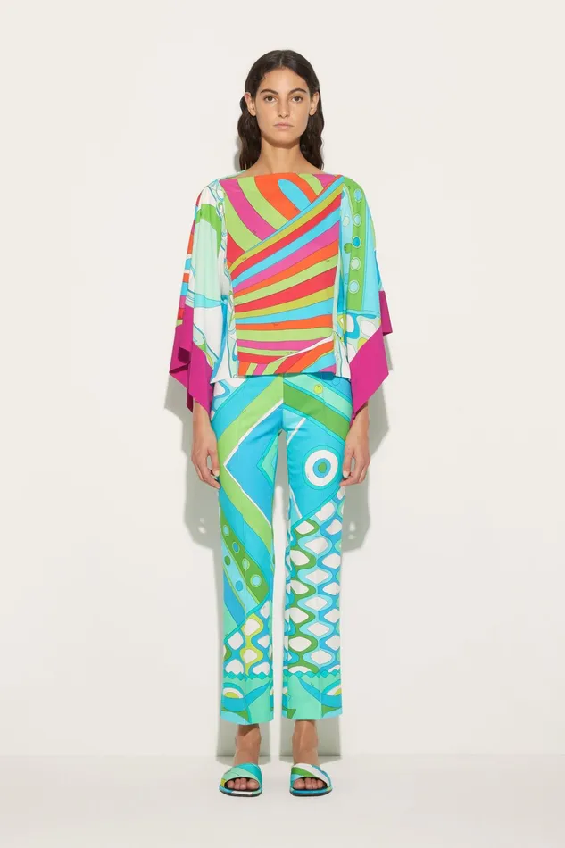 Women Tops And Shirts PUCCI IridePrint Kaftan Top