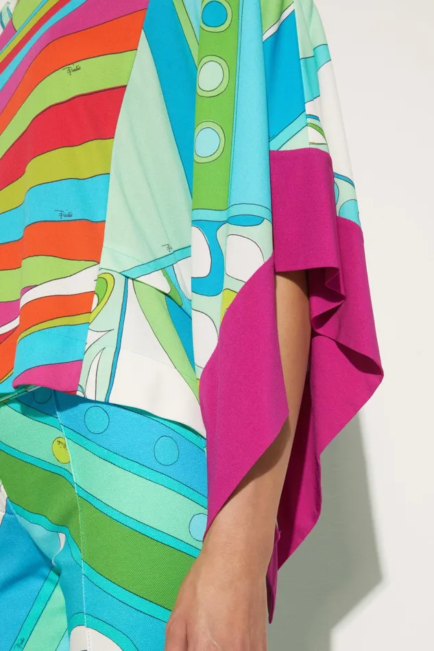 Women Tops And Shirts PUCCI IridePrint Kaftan Top