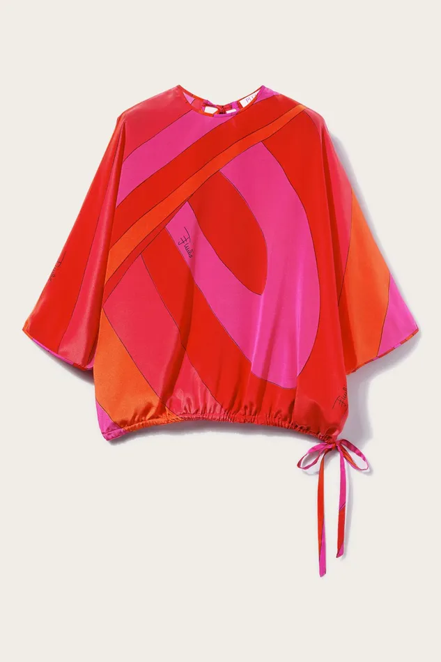 Women Tops And Shirts PUCCI IridePrint Silk Top