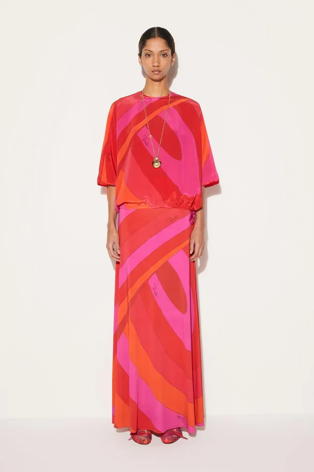 Women Tops And Shirts PUCCI IridePrint Silk Top