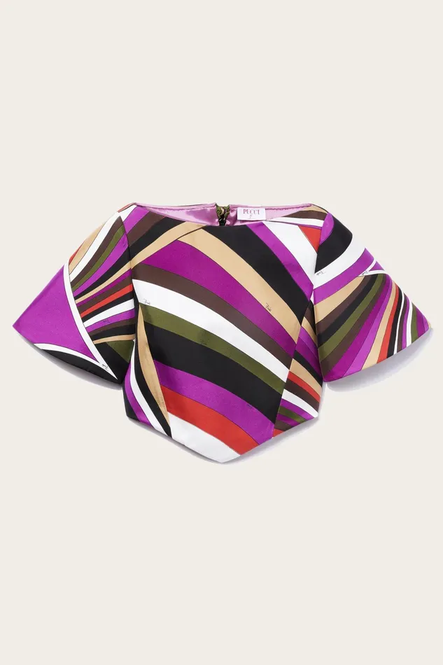 Women Tops And Shirts PUCCI IridePrint SilkTwill Top