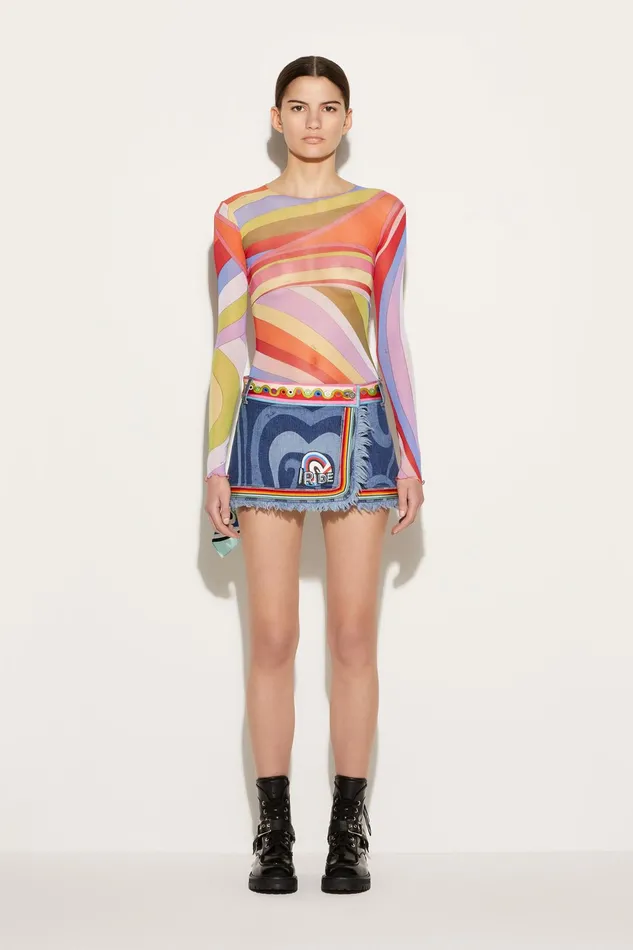 Women Tops And Shirts PUCCI IridePrint Top