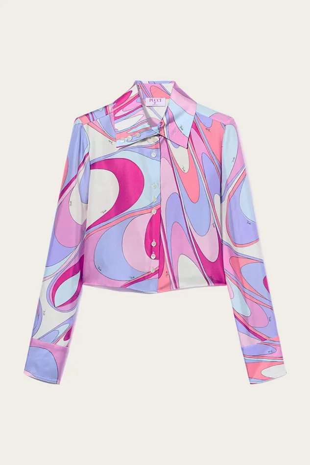 Women Tops And Shirts PUCCI OndePrint Silk Shirt
