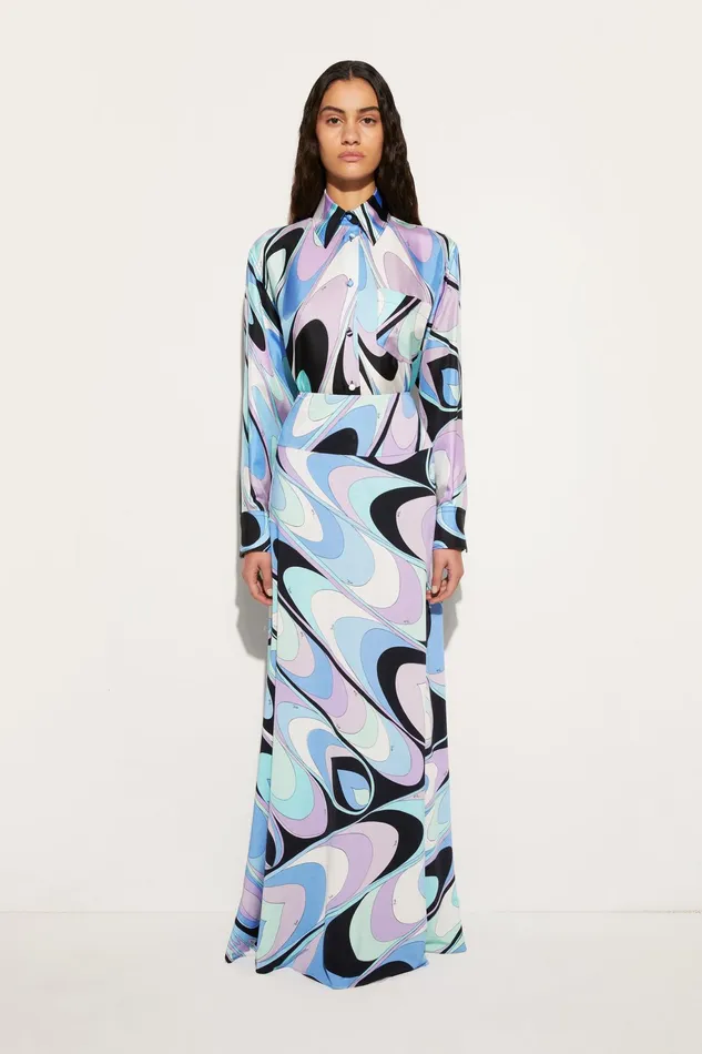 Women Tops And Shirts PUCCI OndePrint Silk Shirt