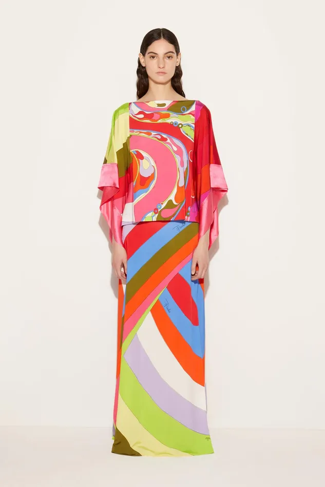 Women Tops And Shirts PUCCI OrchideePrint Kaftan Top