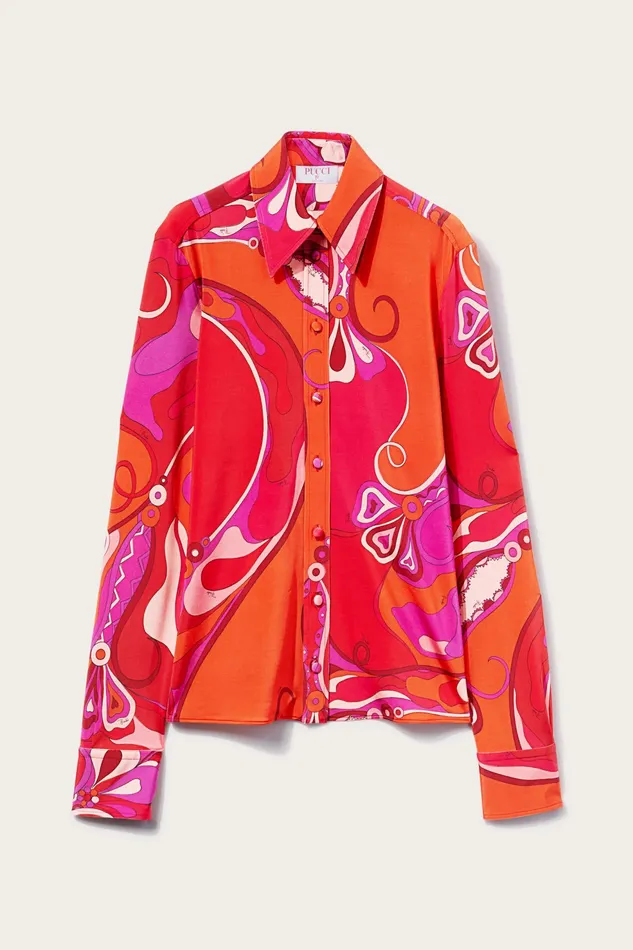 Women Tops And Shirts PUCCI OrchideePrint Shirt