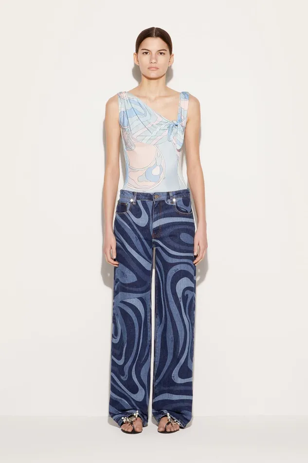 Women Tops And Shirts PUCCI OrchideePrint Top