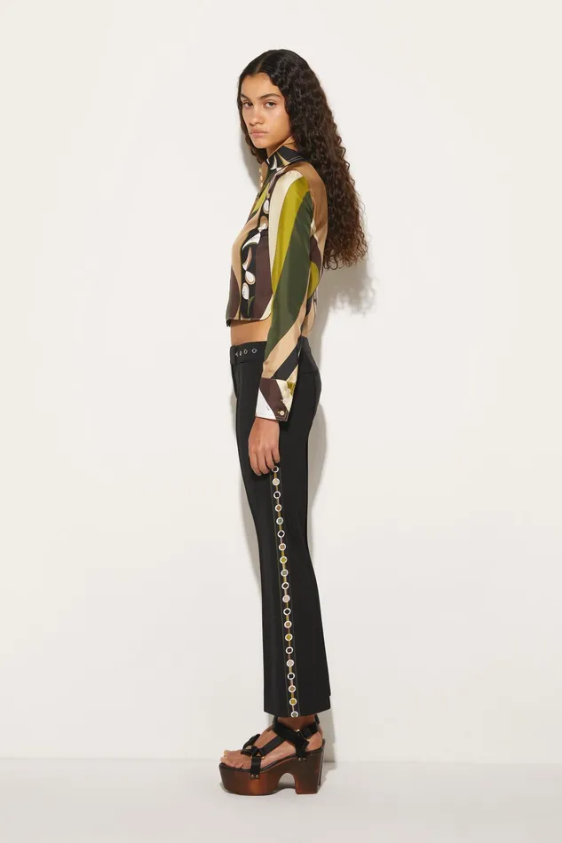 Women Tops And Shirts PUCCI PesciPrint SilkTwill Shirt