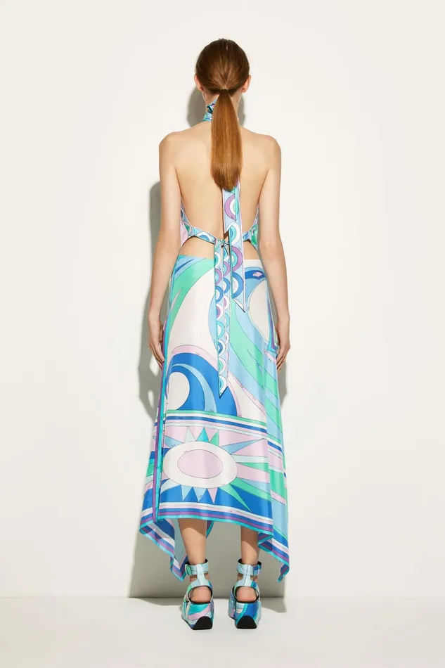 Women Tops And Shirts PUCCI PesciPrint SilkTwill Top