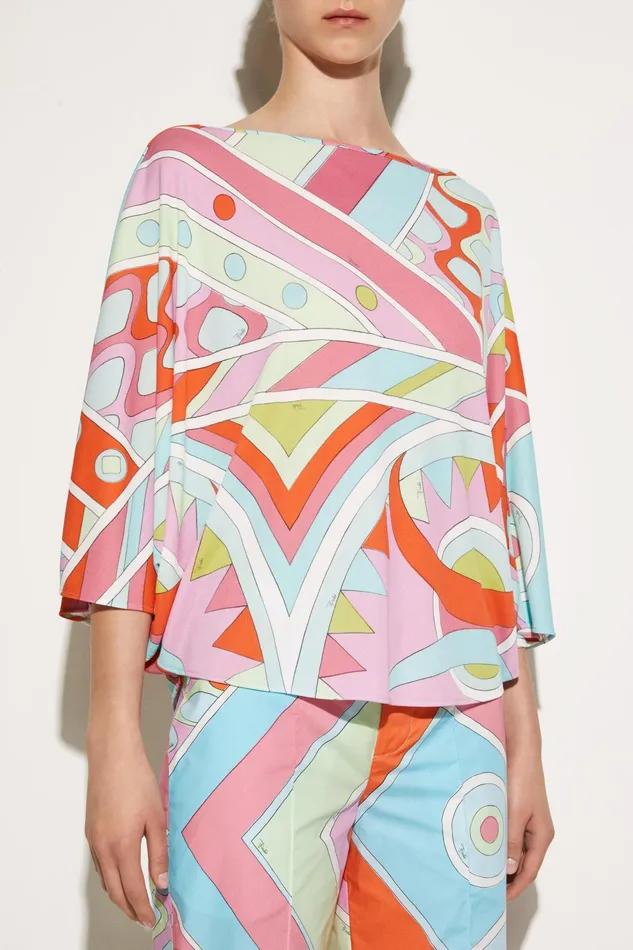 Women Tops And Shirts PUCCI VivaraPrint Poncho