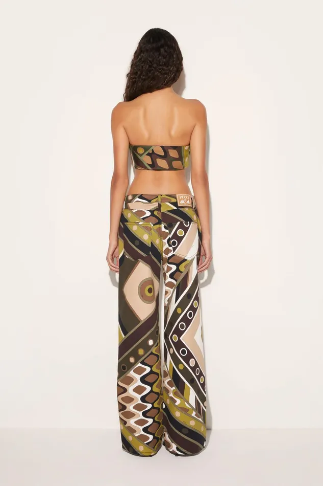 Women Tops And Shirts PUCCI VivaraPrint SilkTwill Bandeau
