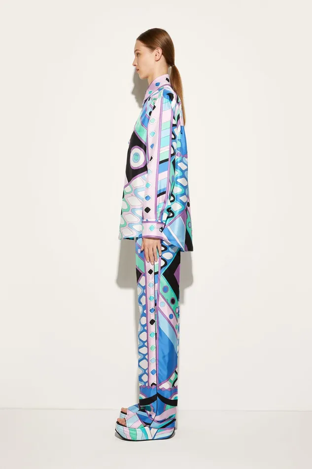 Women Tops And Shirts PUCCI VivaraPrint SilkTwill Shirt