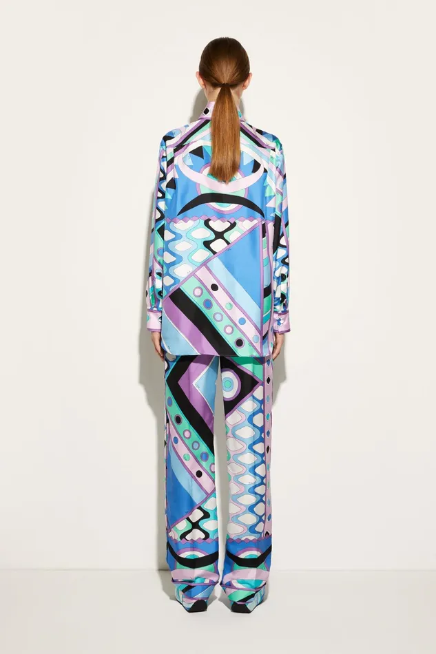 Women Tops And Shirts PUCCI VivaraPrint SilkTwill Shirt