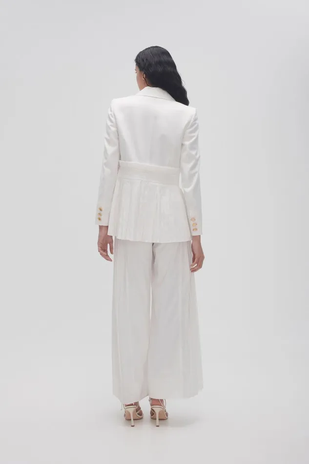 Women Tranquility Pleated Pant Ivory Aje Pants