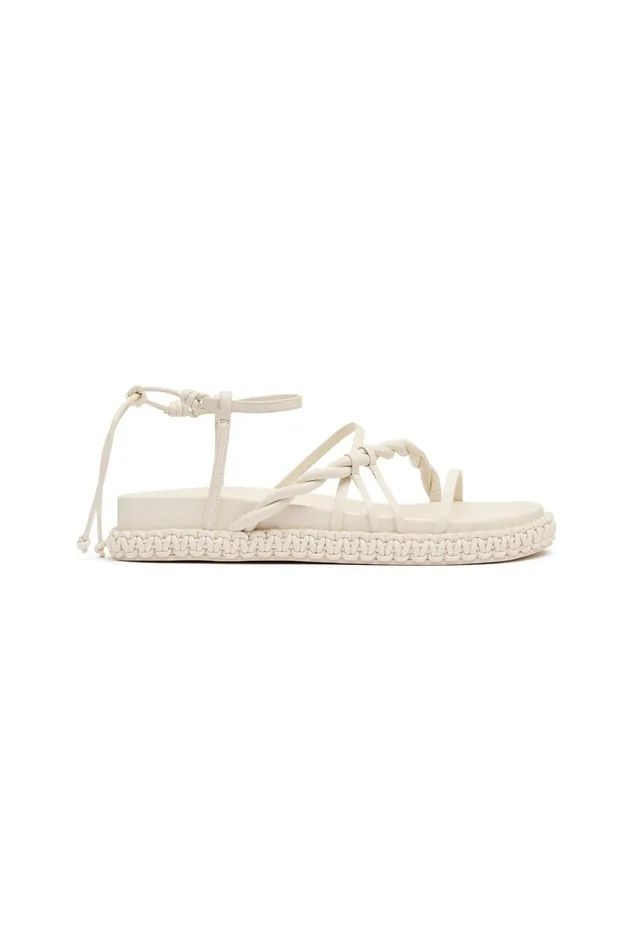 Women Tryphena Platform Twist Sandal Ivory Aje Shoes