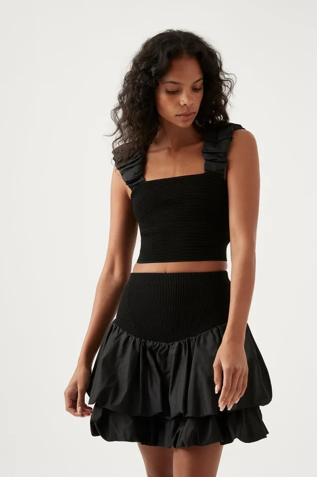 Women Turner Bubble Skirt Black Aje Skirts
