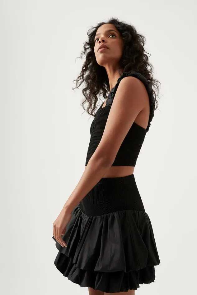 Women Turner Bubble Skirt Black Aje Skirts