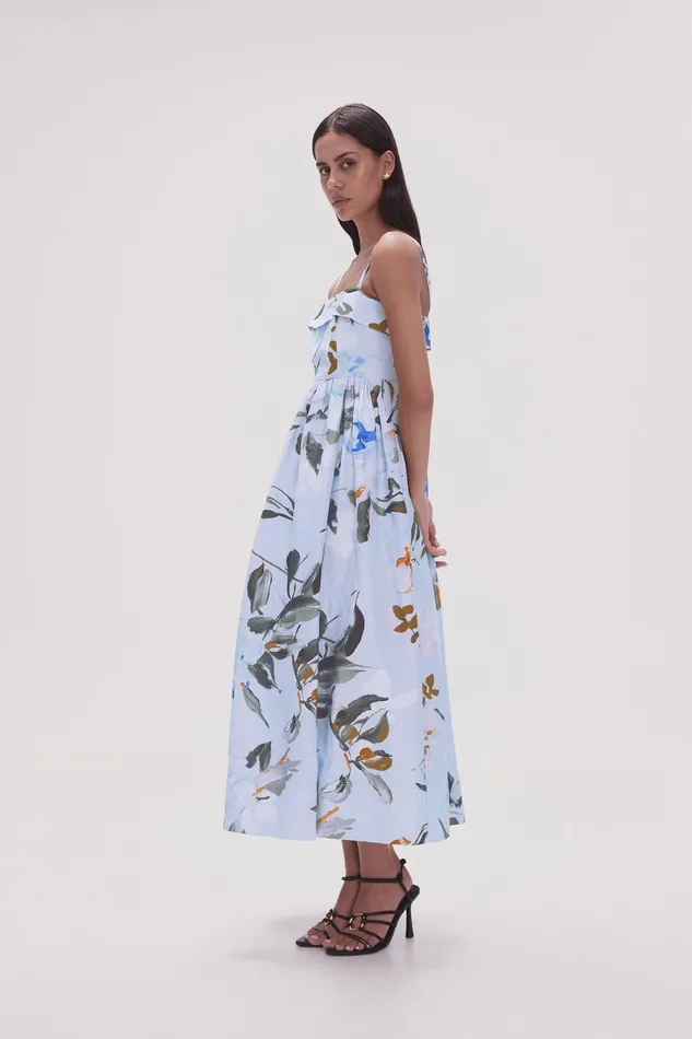 Women Untamed Midi Dress Divine Orchid Aje Dresses