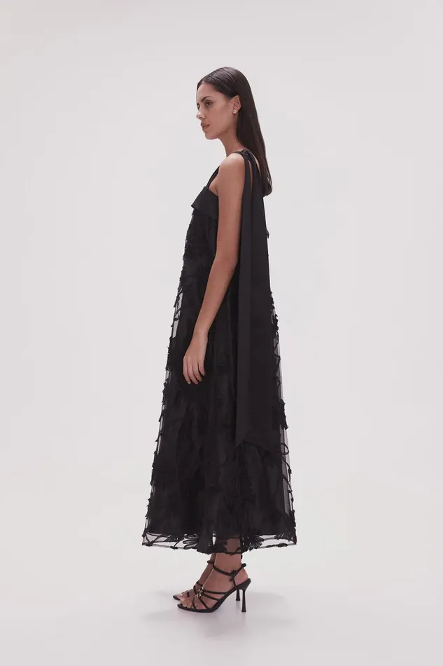 Women Ursula Midi Dress Black Aje Dresses