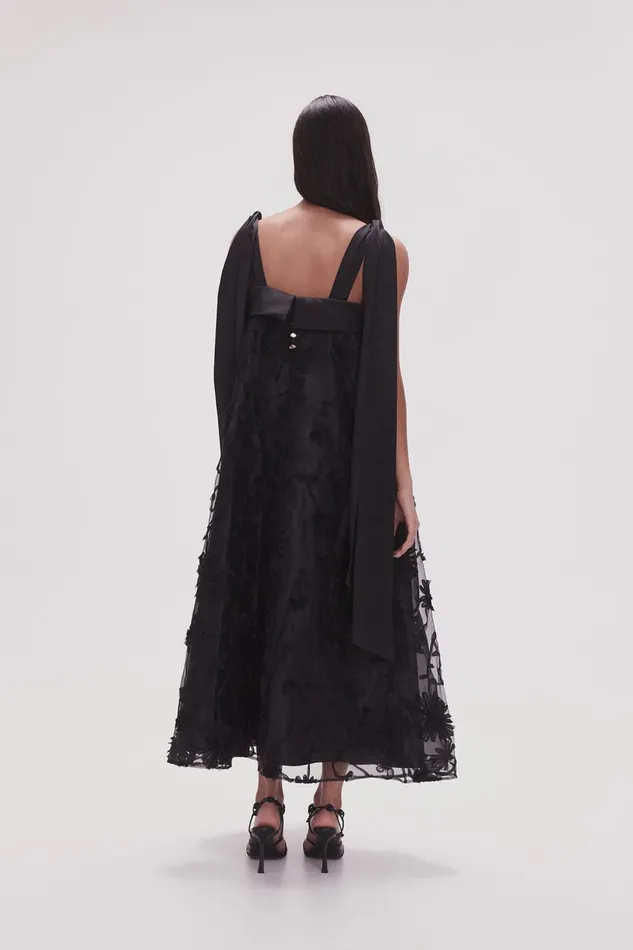 Women Ursula Midi Dress Black Aje Dresses