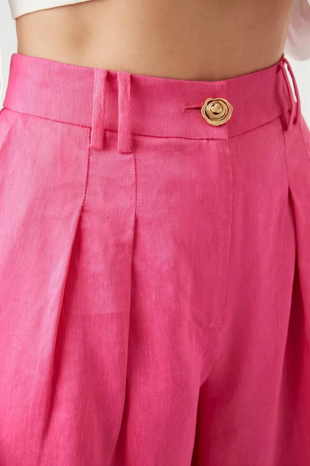 Women Vista High Waist Wide Leg Pant Berry Pink Aje Pants